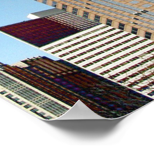 Willis/Sears-Turm in Chicago, digital zeichnend Poster (Ecke)