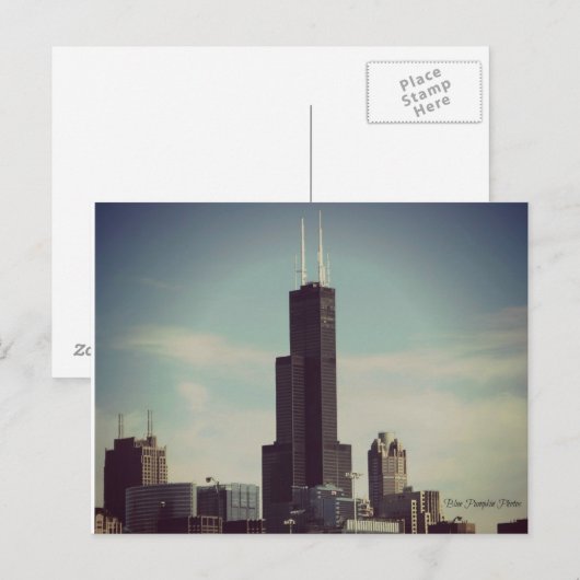 Willis Tower Chicago Postkarte (Vorne/Hinten)