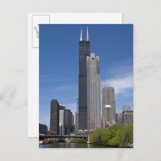 Willis Tower (ehemals der Sears Tower) Postkarte (Vorne/Hinten)