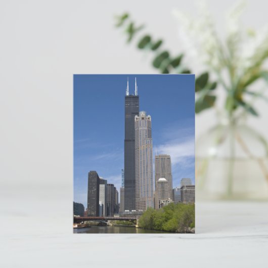 Willis Tower (ehemals der Sears Tower) Postkarte (Stehend Vorderseite)