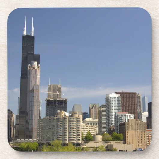 Willis Tower, früher bekannt als der Sears Tower Getränkeuntersetzer (Vorderseite)
