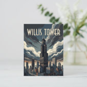 Willis Tower Postkarte (Stehend Vorderseite)