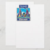 Willis Tower/Sears Tower Briefpapier (Vorne/Hinten)