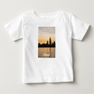 Willis Tower Sunset Silhouette Baby T-shirt