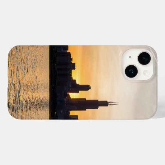 Willis Tower Sunset Silhouette Case-Mate iPhone Hülle (Rückseite (Horizontal))