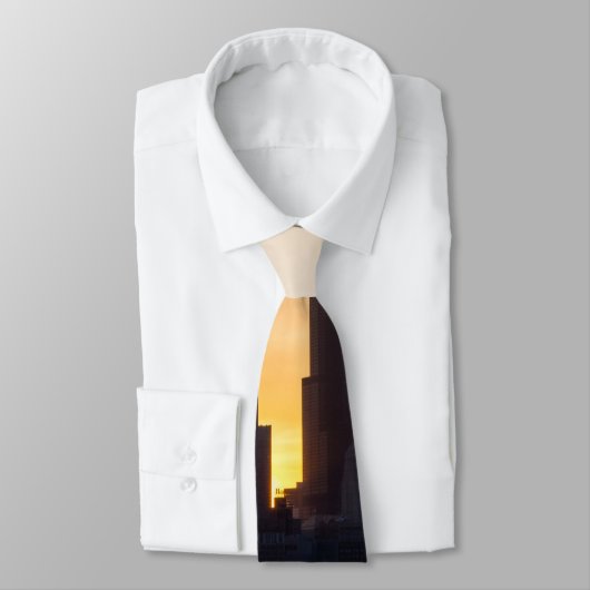 Willis Tower Sunset Silhouette Krawatte (Gebunden)