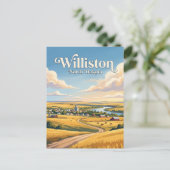 Williston, North Dakota Postkarte (Stehend Vorderseite)