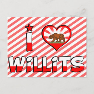 Willits, CA Postkarte