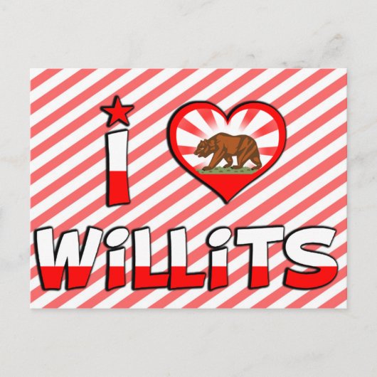 Willits, CA Postkarte (Vorderseite)