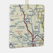 Willits CA Retro Map Keramikornament (Rechts)