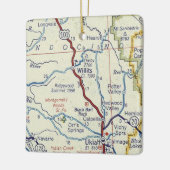 Willits CA Retro Map Keramikornament (Links)