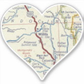 Willits California Aufkleber (Vorderseite)