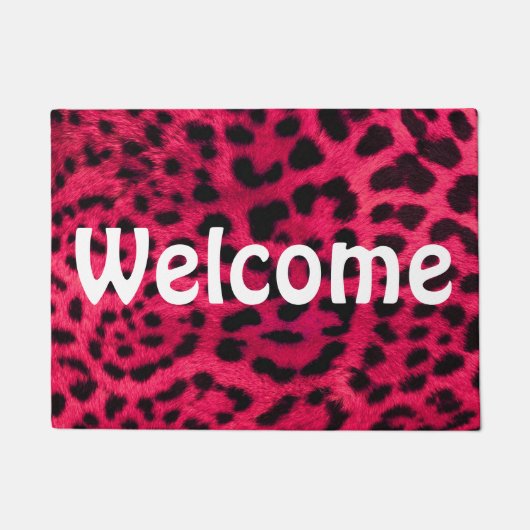 Willkommen 18" x 24" Tür Mat/Gepard Print Fußmatte (Vorderseite)