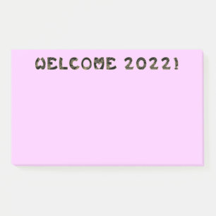 Willkommen 2022! post-it klebezettel