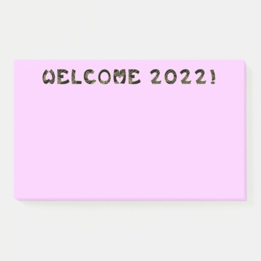 Willkommen 2022! post-it klebezettel (Vorderseite)