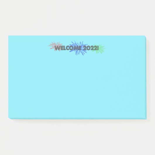 Willkommen 2022! Post-it-Notes Post-it Klebezettel (Vorderseite)