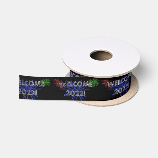 Willkommen 2022! Satinband (Spule)