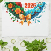 Willkommen 2026 geschirrtuch (Gefaltet)