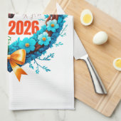 Willkommen 2026 geschirrtuch (Viertel Falte)