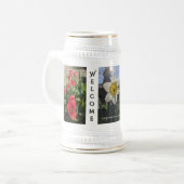 Willkommen 2026 Stein von RoseWrites Bierglas (Vorderseite Links)