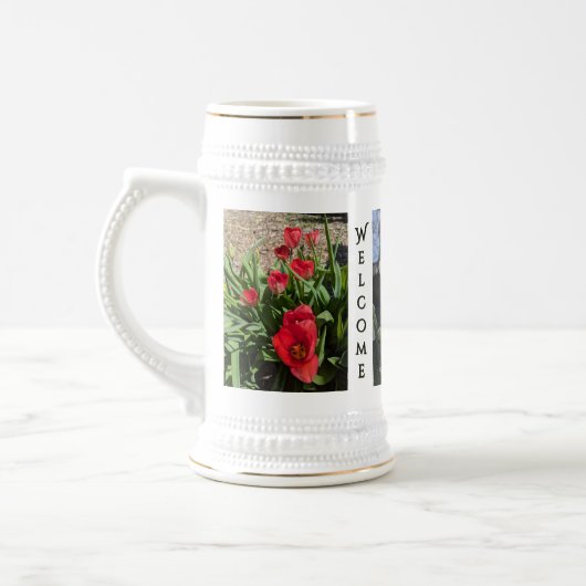 Willkommen 2026 Stein von RoseWrites Bierglas (Links)