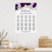 Willkommen! 20 Tabelle Lila Boho-Sitzplan Poster (Küche)