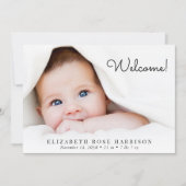 Willkommen 3 Foto Collage Baby Birth Ankündigung (Vorderseite)