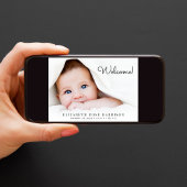 Willkommen 3 Foto Collage Baby Birth Ankündigung