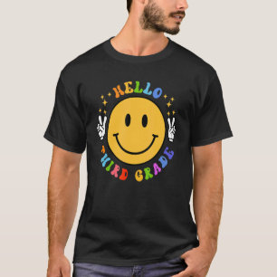 Willkommen 3. Klasse zurück zur Schule Hallo Dritt T-Shirt