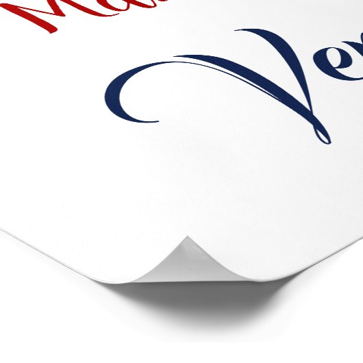 Willkommen 4. Juli GRILLEN Party Red Blue Poster (Ecke)