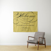 Willkommen 50 Jahre Jubiläum Elegantes Silver Scri Wandteppich (Beispiel (Horizontal))