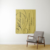 Willkommen 50 Jahre Jubiläum Elegantes Silver Scri Wandteppich (Beispiel)