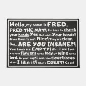Willkommen, aber zuerst... ein kleiner Test! Fred Fußmatte (Vorderseite)