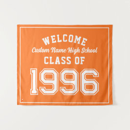 Willkommen Abschlussklasse 1996, Orange-Abschlussf Wandteppich