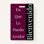 Willkommen Abzeichen Ausweis (Rückseite)