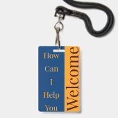 Willkommen Abzeichen Ausweis (Vorderseite mit Schlüsselband)