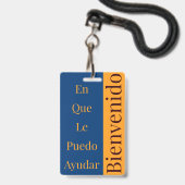 Willkommen Abzeichen Ausweis (Rückseite mit Schlüsselband)