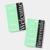 Willkommen Abzeichen Ausweis (Vorder- & Rückseite)