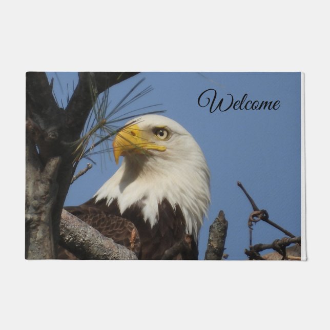 Willkommen Adler im Nest Fußmatte (Vorderseite)