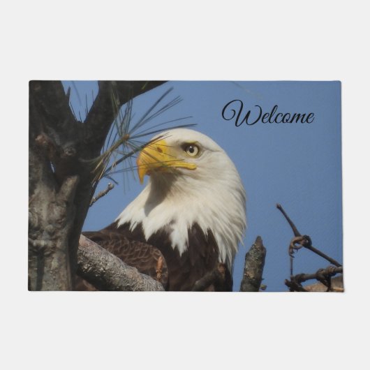 Willkommen Adler im Nest Fußmatte (Vorderseite)