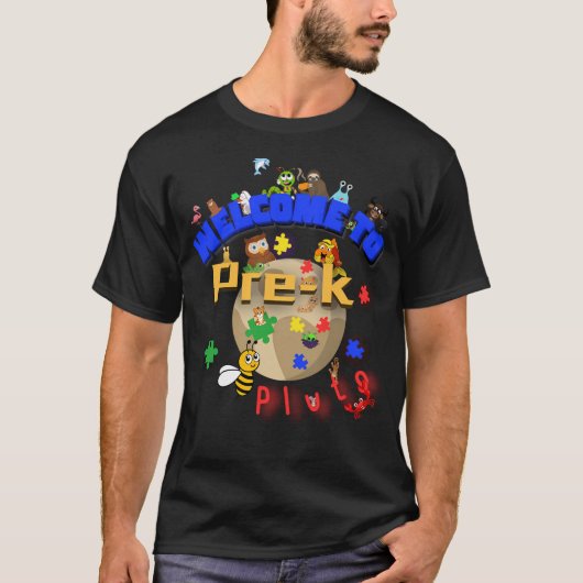 Willkommen Adventures Pre-K Pluto Inspiriertes Shi T-Shirt (Vorderseite)