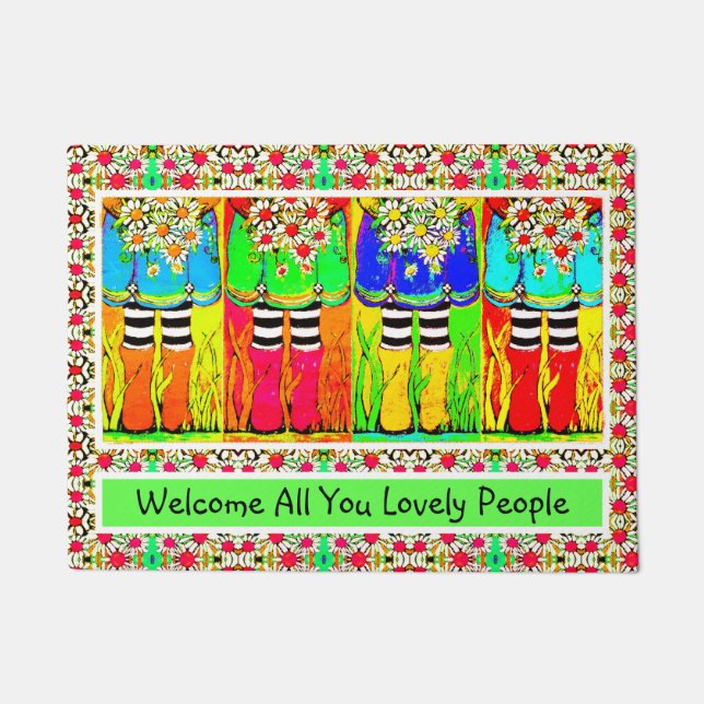 Willkommen Alles, was Sie lieben Leute Boots und D Fußmatte (Vorderseite)