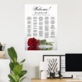 Willkommen! Alphabetische rote Rose Poster (Heimbüro)