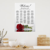 Willkommen! Alphabetische rote Rose Poster (Küche)