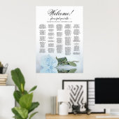 Willkommen! Alphabetische Sitzkarte der blauen Ros Poster (Heimbüro)