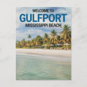 Willkommen am Golf von Mississippi Beach Postkarte (Vorderseite)