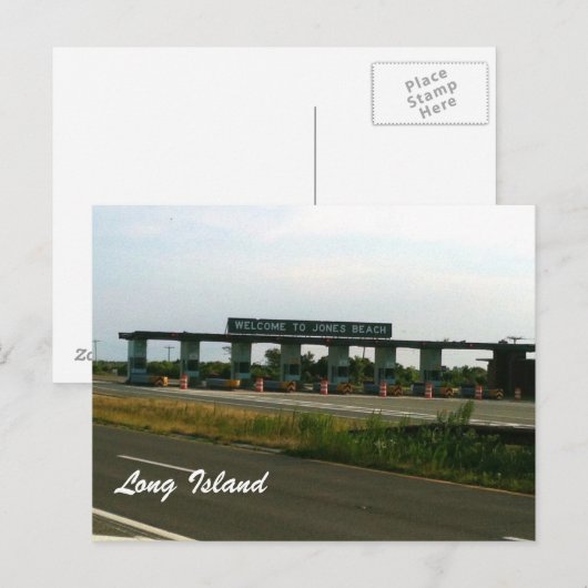 Willkommen am Jones Beach Postkarte (Vorne/Hinten)