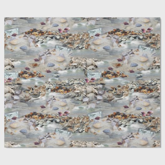 Willkommen am Meer Geschenkpapier (Flach)