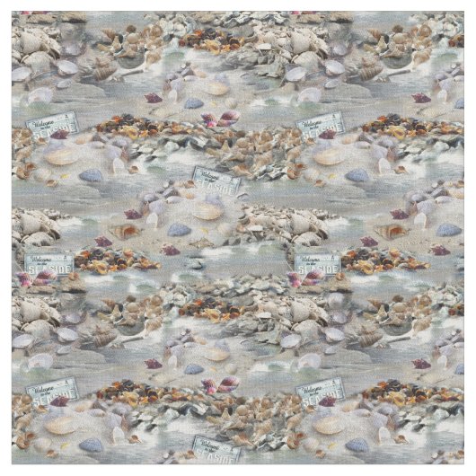 Willkommen am Meer Stoff (Nahaufnahme)