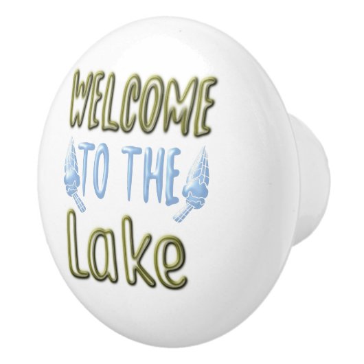 Willkommen am See Keramikknauf (Rechts)